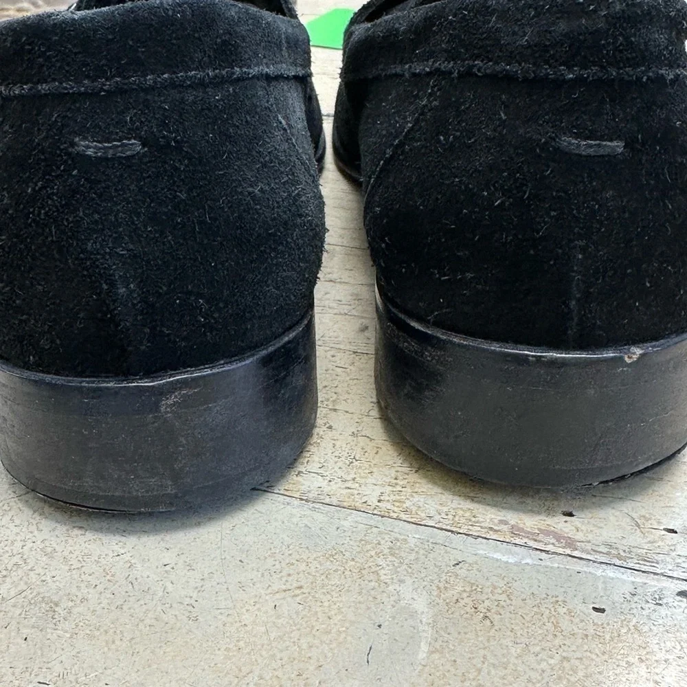 Via Spiga Black Suede Buckle Loafers Men’s Size 9 Made in Italy